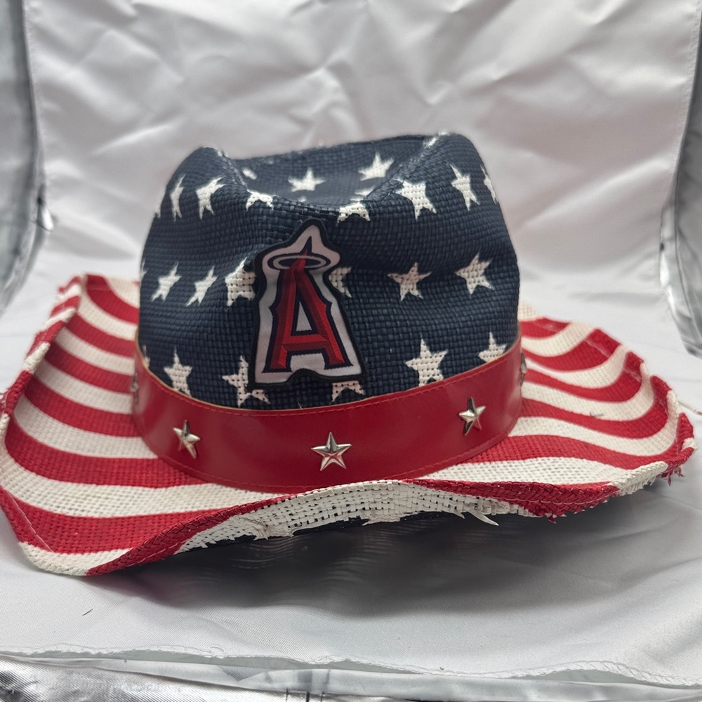 Angels Baseball Patriotic Kids Cowboy Hat with Stars and Stripes